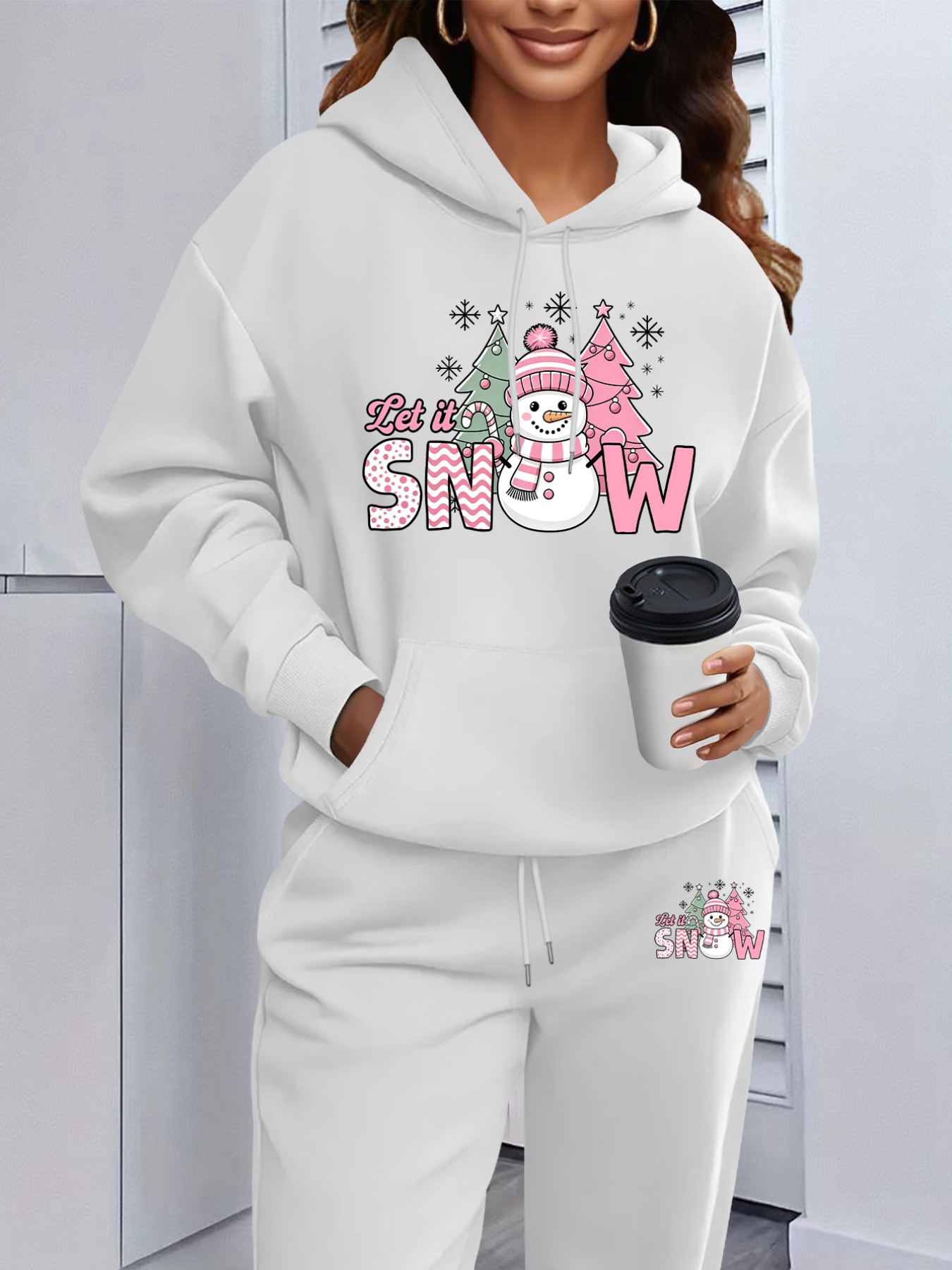 Women 2 Piece Outfit Winter Ho - Matcha 评论和价格