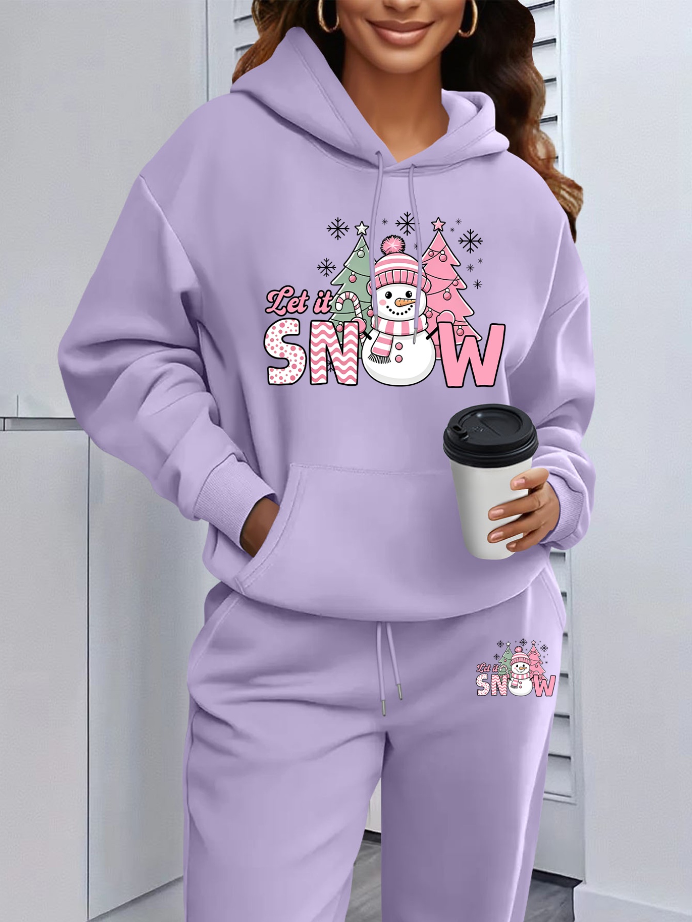 Women 2 Piece Outfit Winter Ho - Matcha 评论和价格