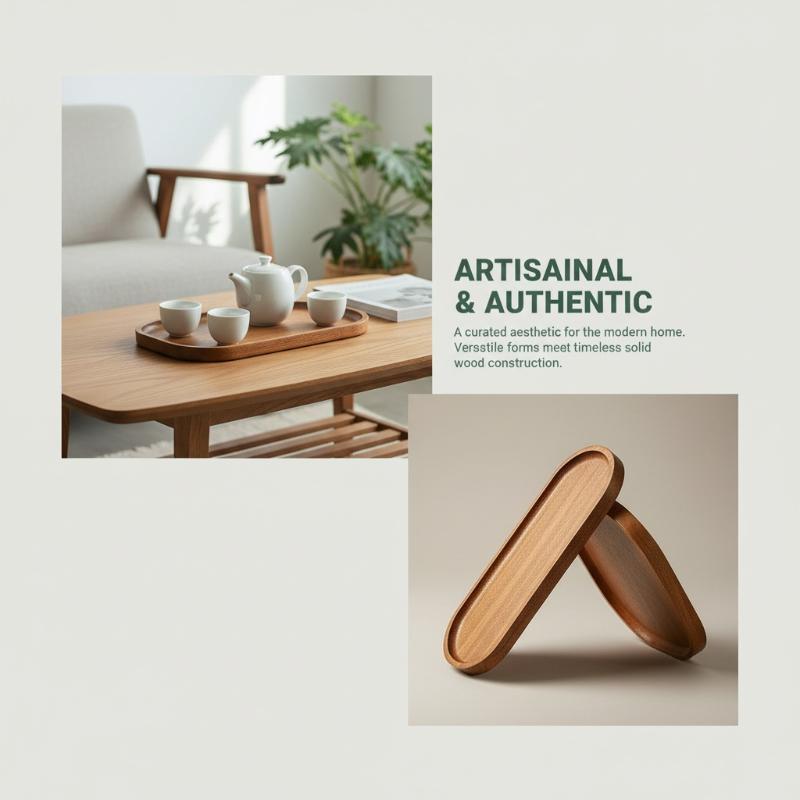 1pc Tableware Solid Wood Round - Japanese Snacks 评论和价格