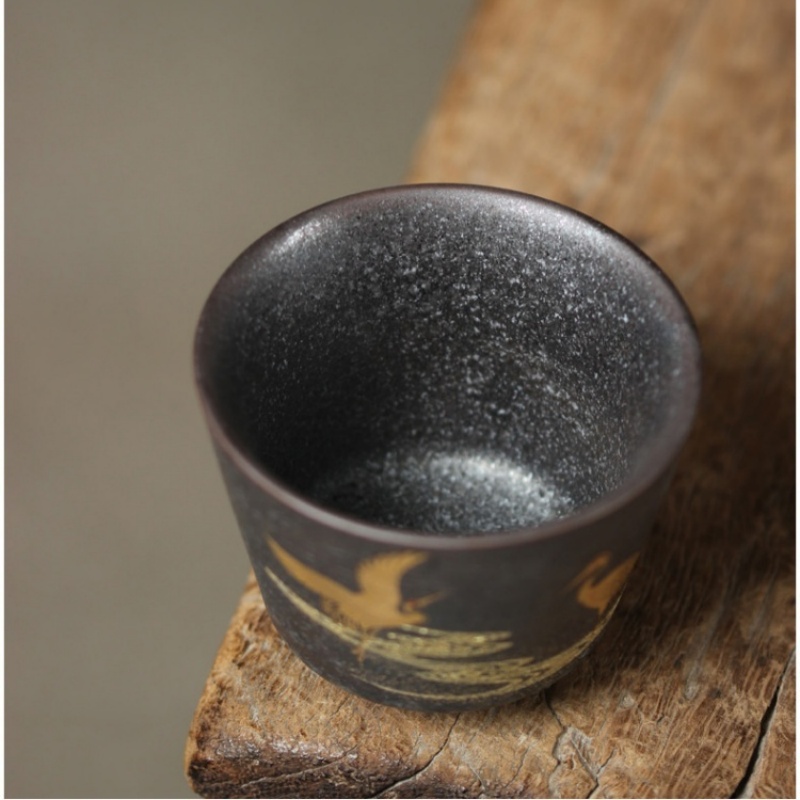 100ML Japanese Crane Tea Cup H - Japanese Pottery 评论和价格