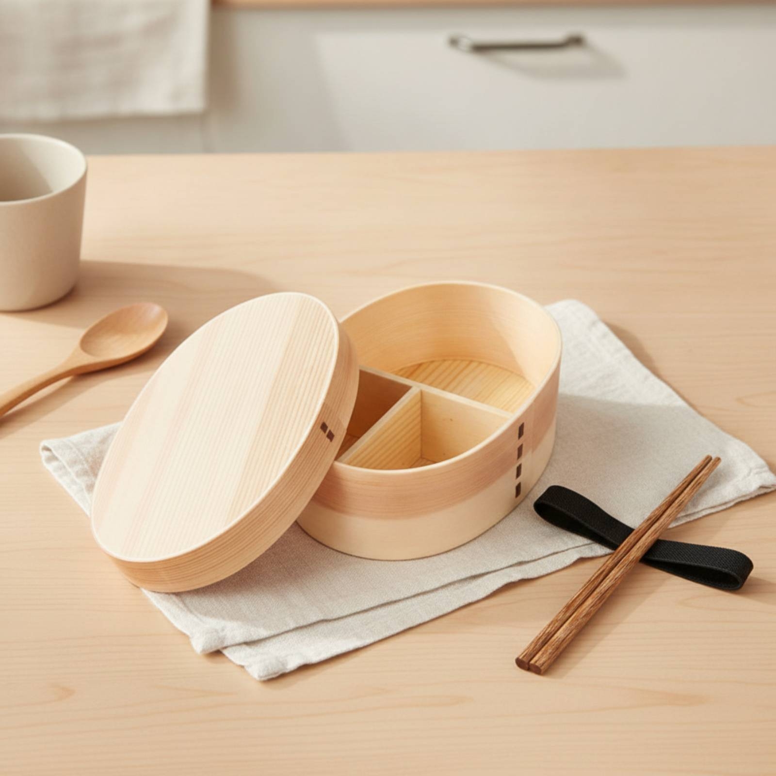 Wooden Bento Box Japanese-Styl - Bento Box 评论和价格